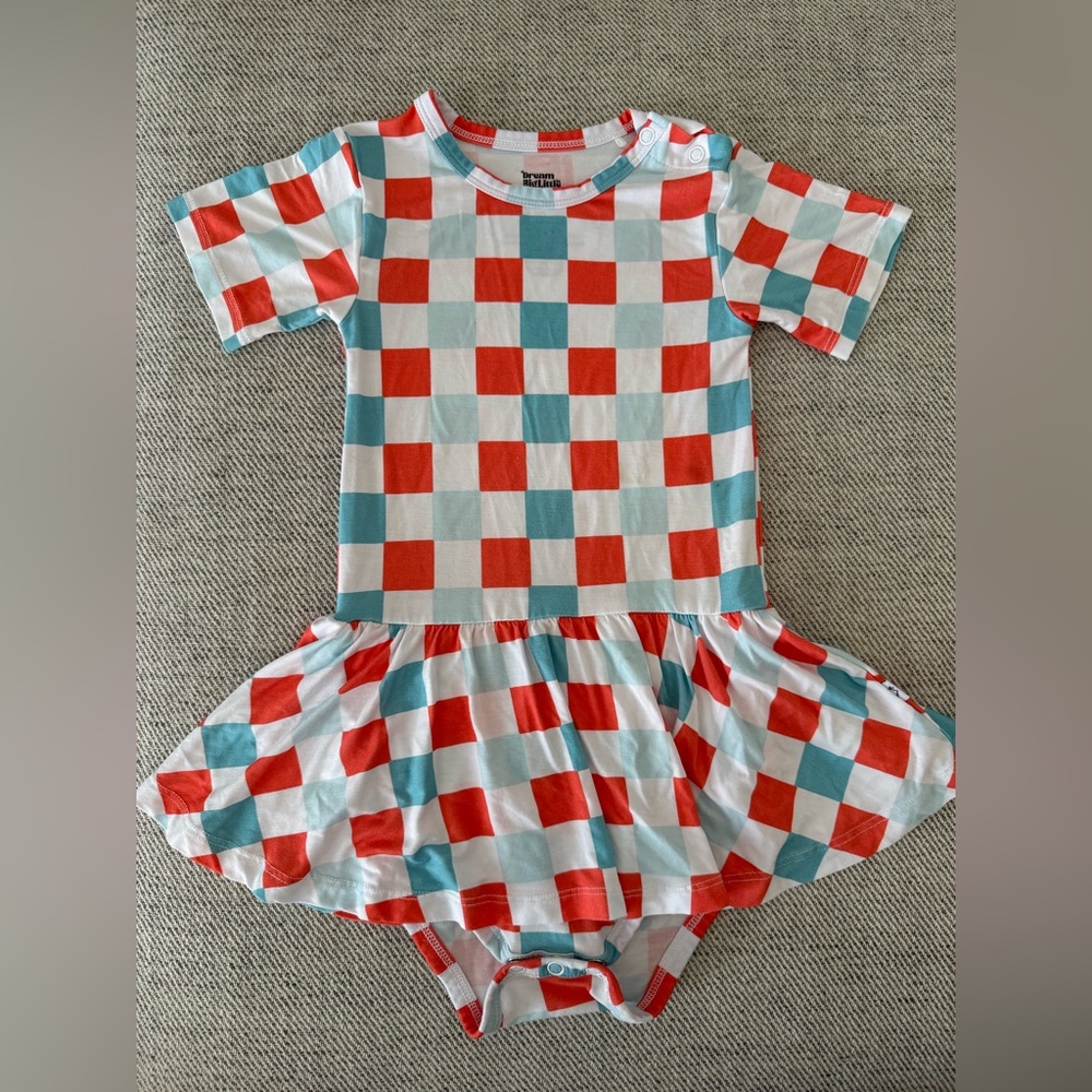 Bamboo Checkered Twirl Bodysuit